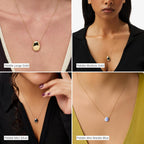 Ana Luisa Pebble Pendant Necklace for Women - 14K Gold Plated and Silver Rhodium Plated Trendy Teardrop Necklace with Lobster Clasp - Hypoallergenic, Water-Resistant, Tarnish-Free Jewelry