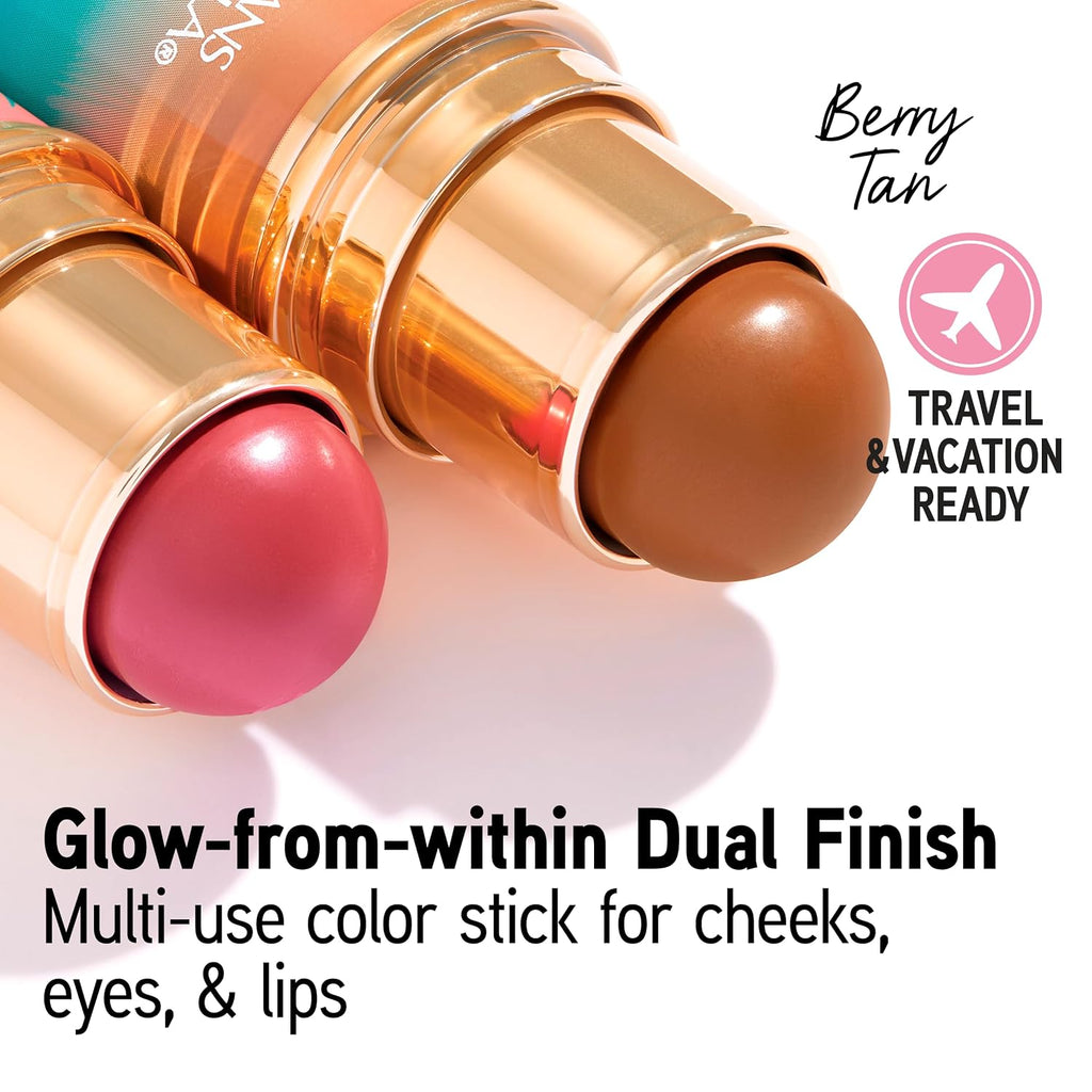 Physicians Formula Butter Glow & Go Multiuse Stick, Ultra-Creamy Radiant Finish Formula With Murumuru Butter, Vegan & Cruelty-Free- Berry Tan