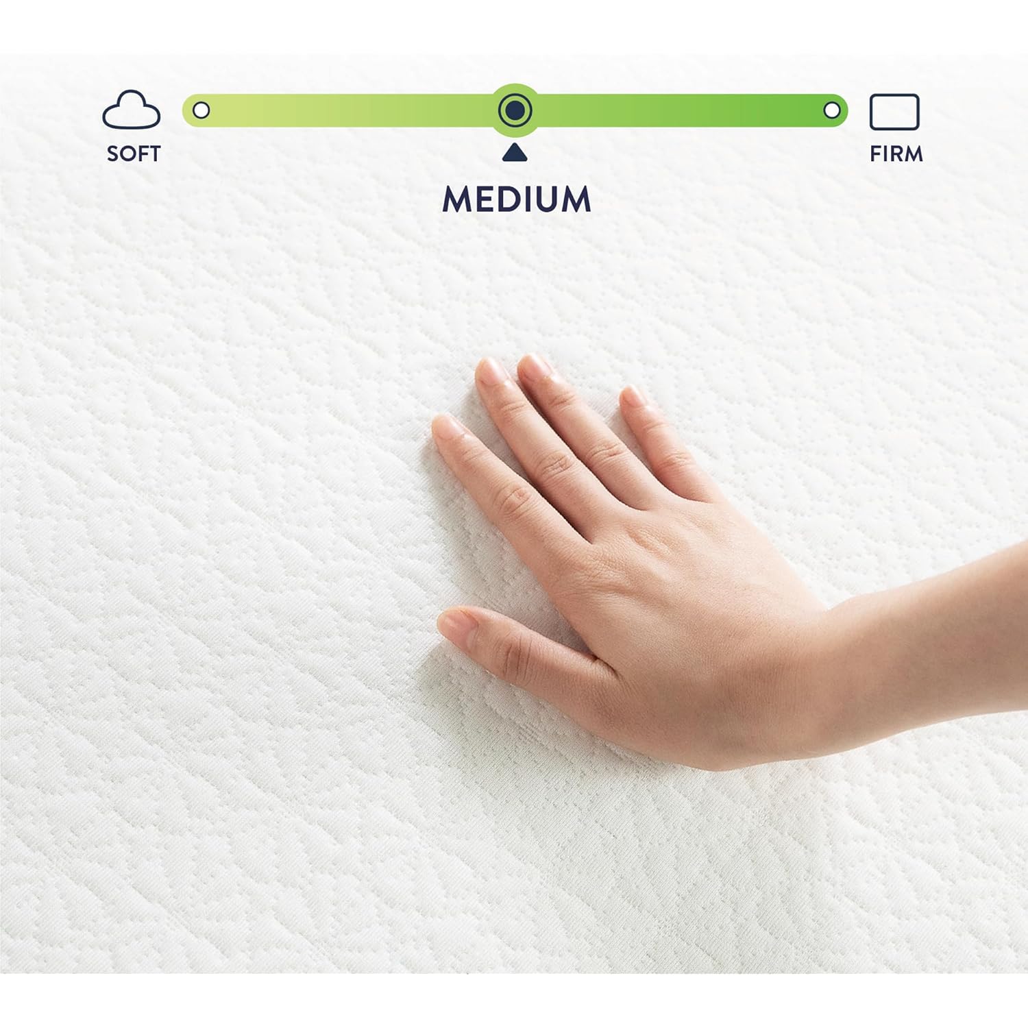 Best Price Mattress 6 inch Twin Mattress Bed-In-A-Box, Green Tea Memory Foam, White