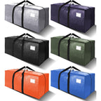 Heavy Duty Extra Large Moving Bags W/Backpack Straps - Strong Handles & Zippers, Storage Totes For Space Saving, Fold Flat, Alternative To Box And Bin (Set Of 6, Multicolor)