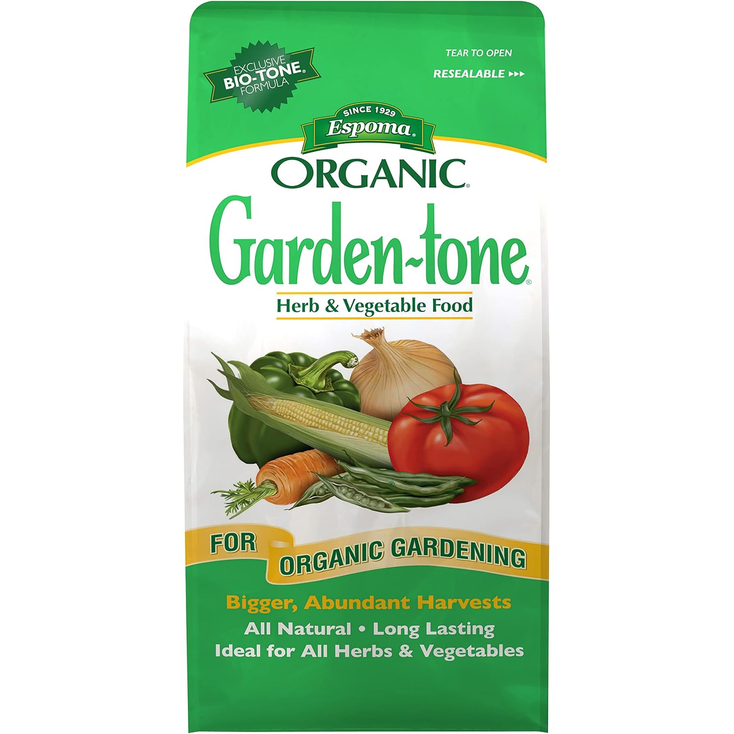 Espoma Organic Garden-Tone 3-4-4 Organic Fertilizer For Cool & Warm Season Vegetables And Herbs. Grow An Abundant Harvest Of Nutritious And Flavorful Vegetables – 4 Lb. Bag.