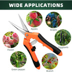 3 Pack Garden Pruning Shears, Stainless Steel Shears, Gardening Shears, Scissors, Garden Clippers, Pruning Snips, Pruning Shears For Gardening Tools