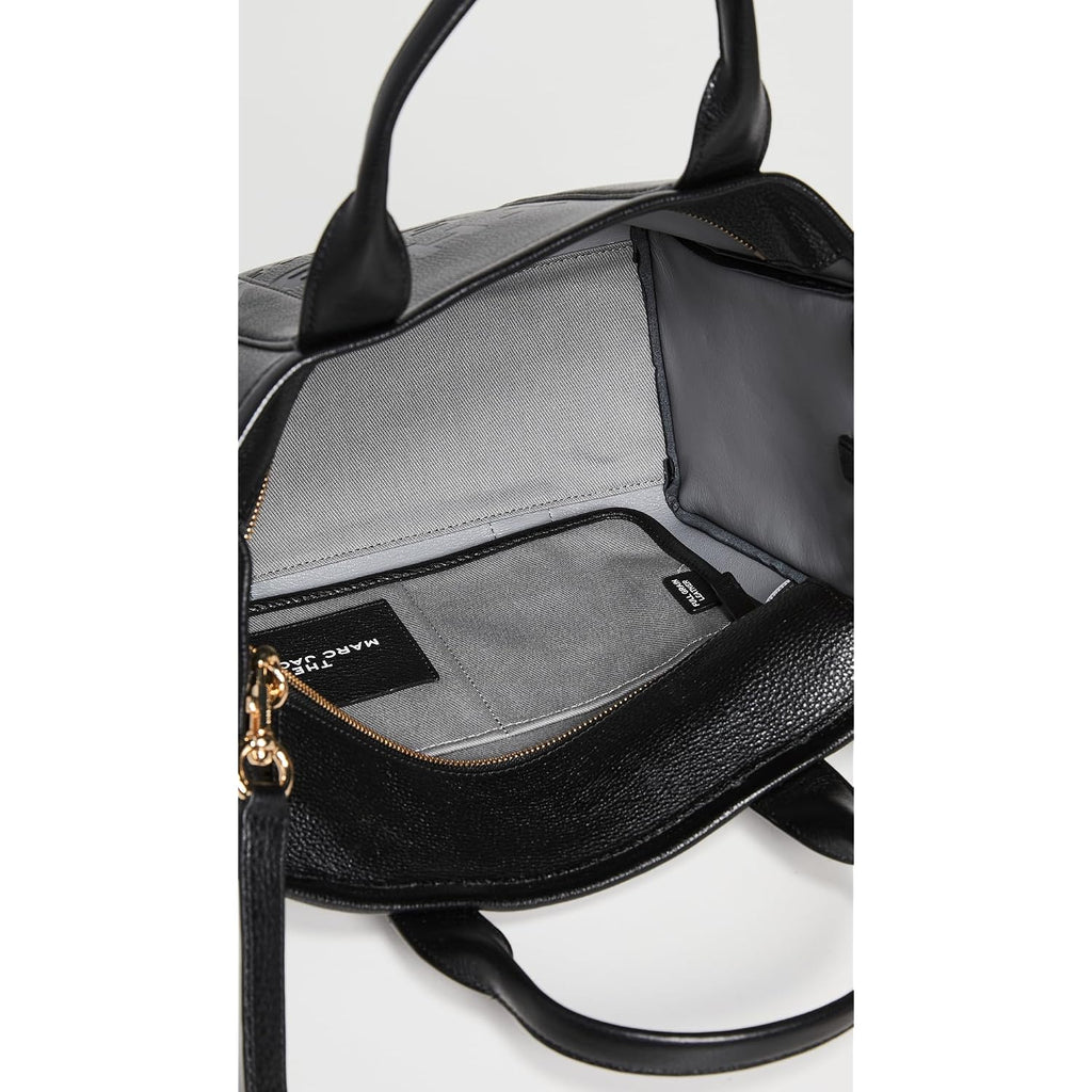 Marc Jacobs Women'S The Leather Medium Tote Bag, Black, One Size
