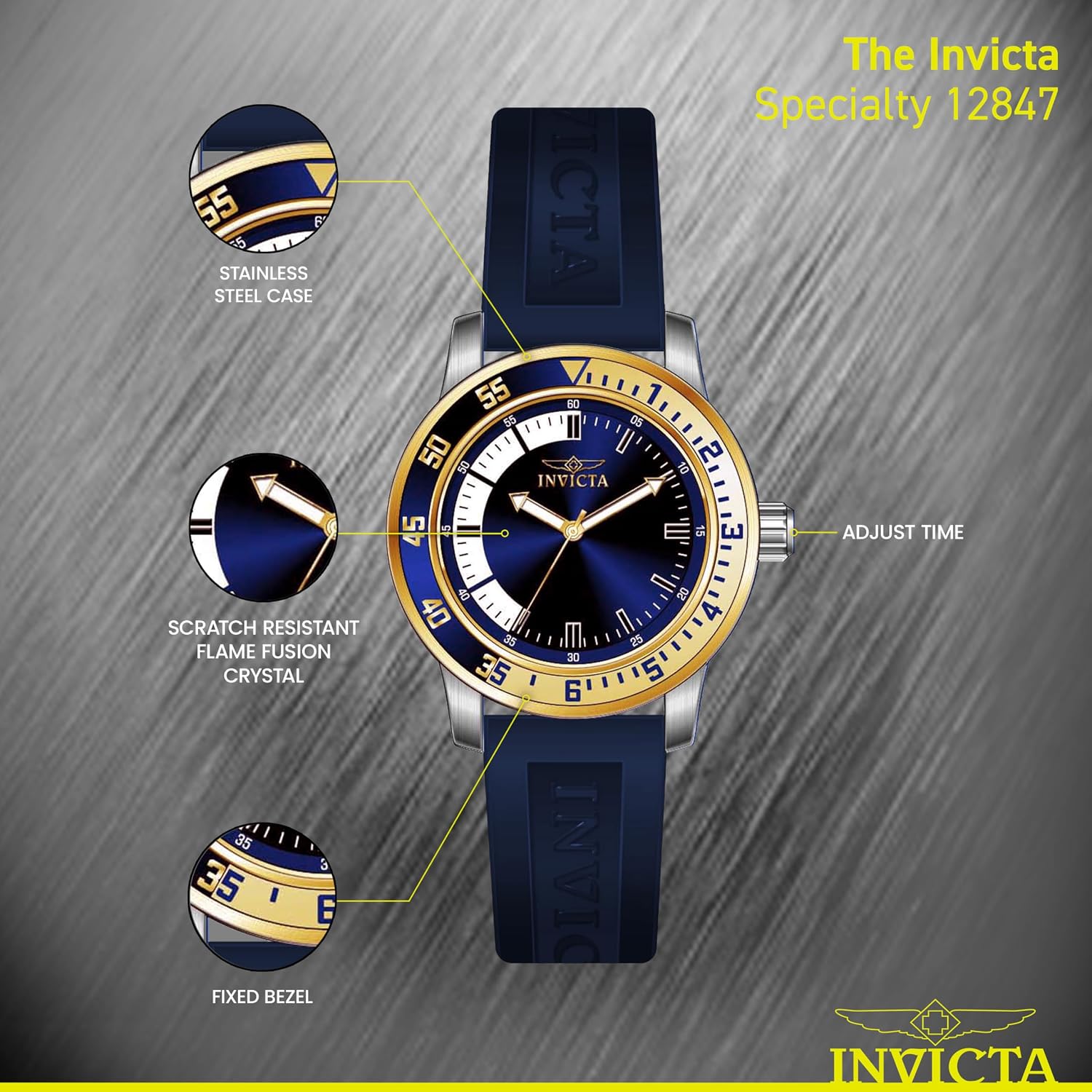 Invicta Men'S Specialty Silicone Quartz Watch