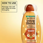 Garnier Whole Blends Honey Treasures Repairing Shampoo, For Dry, Damaged Hair, 3 Fl Oz (Travel Size), 1 Count (Packaging May Vary)