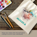 1-200 Pack Available Premium Canvas Reusable Tote Gift Bags,Made Of Natural Canvas With Handle,Work,Diy,Shopping(1 Pack)