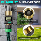 Restmo Water Flow Meter, Measure Gallon/Liter Consumption And Flow Rate | Brass Inlet & Outlet, Water Meter For Outdoor Garden Hose Watering, Rv Water Tank Filling, Lawn Sprinkler And Nozzle Sprayer