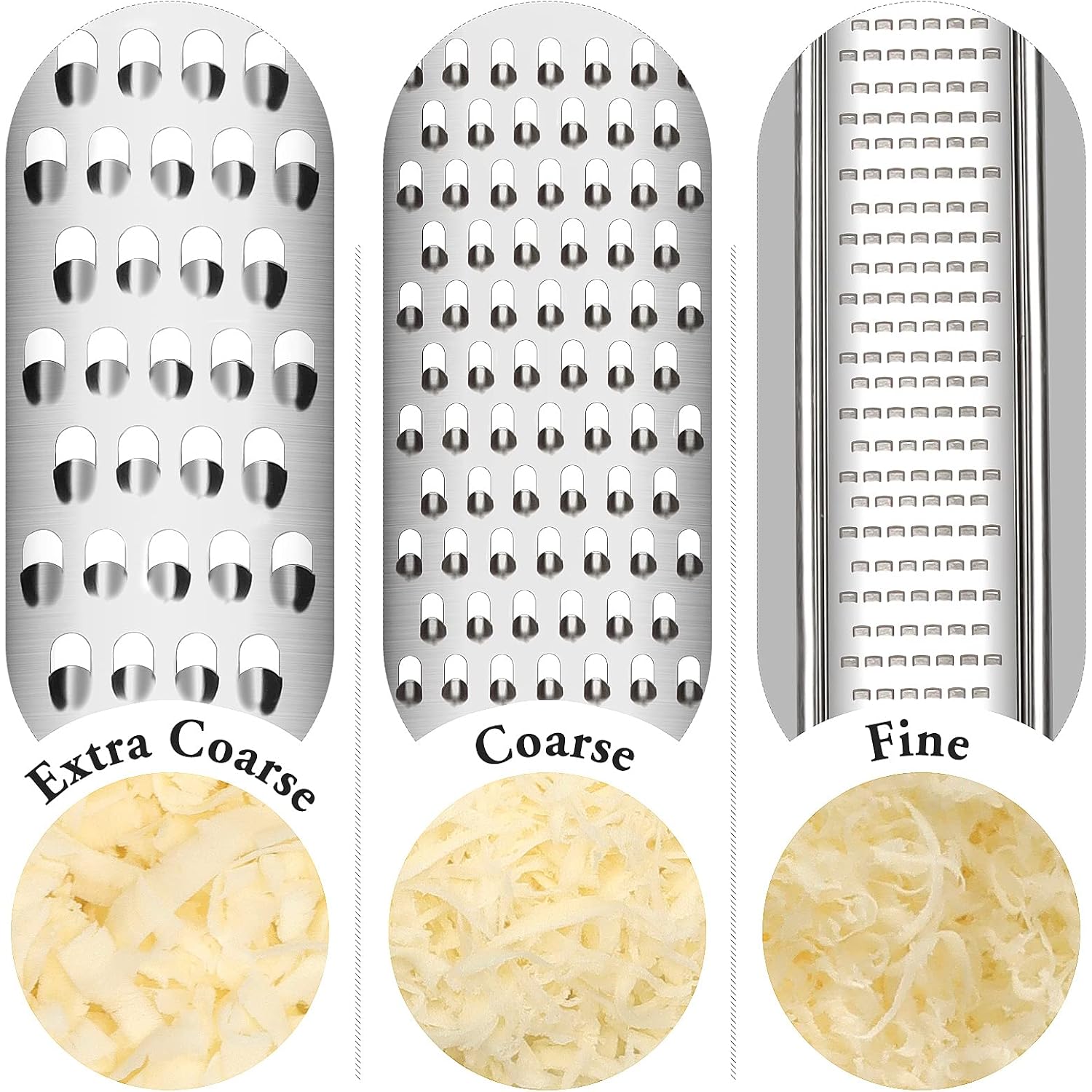 Cambom Lemon Zester Grater Three-Piece Suit - Heavy Duty Kitchen Tool For Parmesan Cheese, Ginger, Garlic, Nutmeg, Chocolate, Vegetables，Fruits，Stainless Steel Grater Dishwasher Safe Black