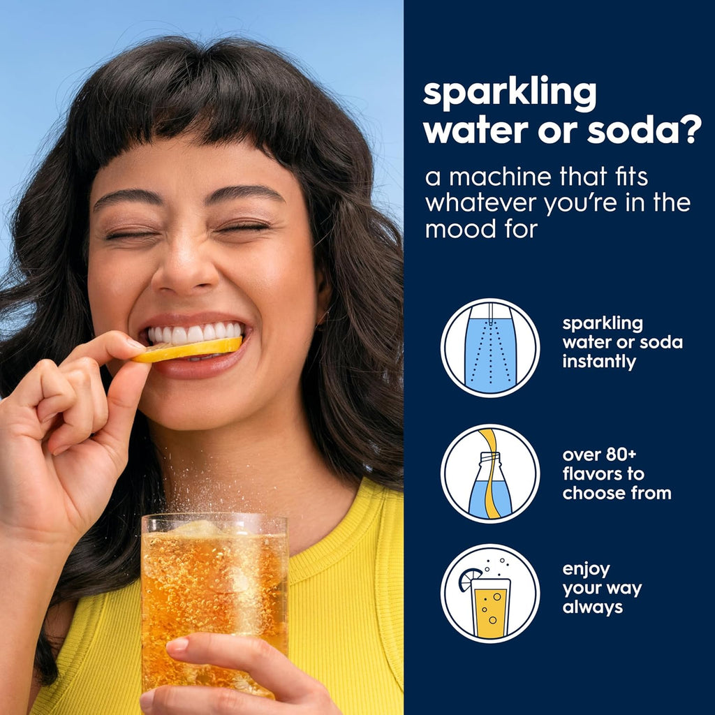 Sodastream Gaia Sparkling Water Maker Bundle, Black