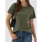 ANRABESS Women Short Sleeve Tops Summer Basic Tee Wrinkle-Free Trendy Cute T Shirts 2026 Spring Business Casual Outfits