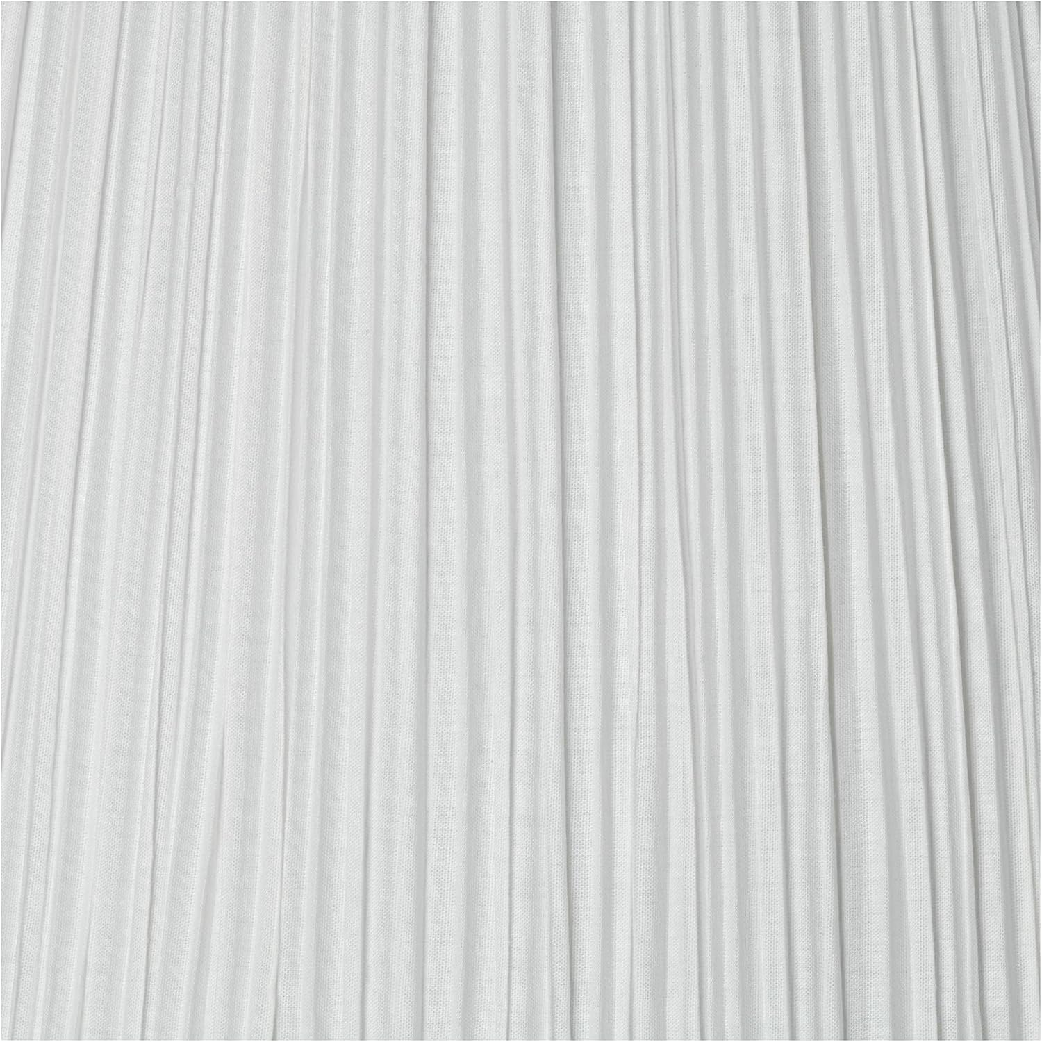 Set Of 2 White Pleated Large Empire Lamp Shade (Pre-Assembled) S 6.5" Top X 15" Bottom X 11" High (Spider) Replacement With Harp And Finial