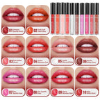 Dmsky Bling Lip Gloss Set,10 Colors High Shine Lip Gloss Pack Non-Sticky Pink Glitter Long Lasting Moisturizing,Multi Fruit Flavors Glitter Makeup For Women,20 Pack