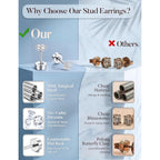 21Pairs Hypoallergenic Flat Back Stud Earrings for Women - Surgical Stainless Steel Earrings for Sensitive Ears 20G Small Flatback Stud Screw Back Cartilage Earring Stacks Sets for Multiple Piercing