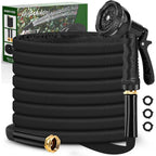 Garden Hose 100Ft, 3/4Ght Non-Expanding Water Hose Lightweight, Flexible Garden Hose With 10 Function Nozzle, Kink-Free, Sturdy, High-Pressure, Abrasion Resistant Hoses For Yard, Garden