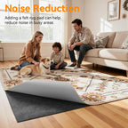 Songrey Non Slip Rug Pad Gripper 8 x 10 Ft, Thick Felt Fabric with Anti Skid Backing, Carpet Pad for Hardwood Floors, Keep Area Rugs in Place and Safe