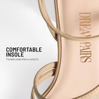 Dream Pairs Women'S Heels Chunky Block Strappy Square Open Toe Ankle Buckle 3.15 Inch Heeled Sandals Wedding Party Dress Prom Shoes