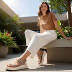 Vilanva Women'S Platform Sandals With Arch Support For Plantar Fasciitis Relief Comfortable Cushioned Walking Sandals With Casual Backstrap For 2026 Summer Trendy Outfits