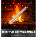 Bright Hobby Brisket Slicing Knife – 12" Brisket Knife, BBQ, Grilling Gifts For Men – Razor Sharp German Steel, Full Tang, Ergonomic Handle
