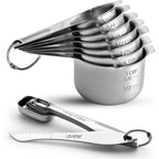Spring Chef Stainless Steel Measuring Cups And Spoons Set Of 14 With Leveler, Nesting Kitchen Metal Measuring Cups And Spoons Set For Dry And Liquid Ingredients, Perfect For Cooking & Baking
