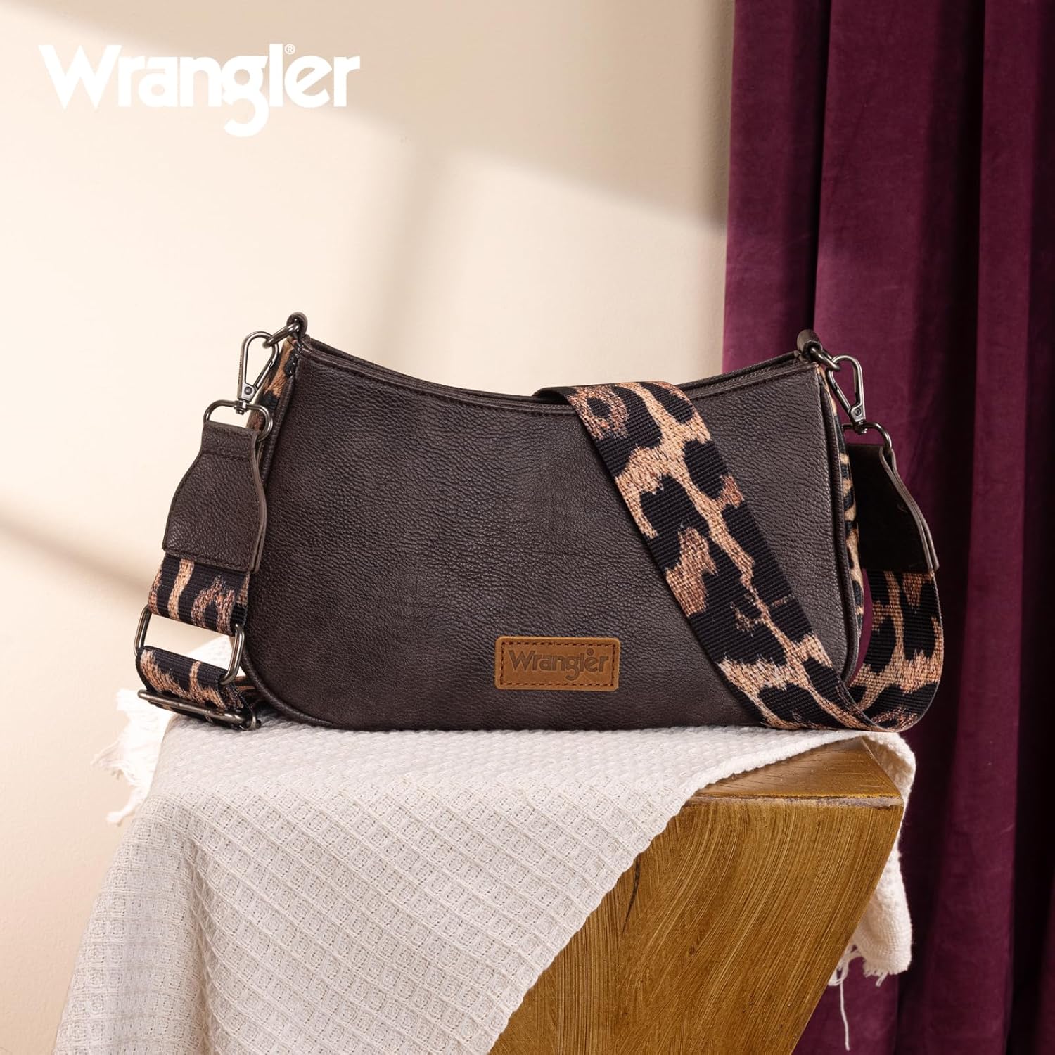Wrangler Western Shoulder Bag for Women Small Purse Aztec Hobo Bag HandBag with Detachable Strap