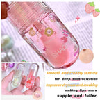 4 Pcs Lip Gloss Oil Set, Fruit Flavored Lip Gloss Set Cute Lip Jelly Hydrating Lip Make-Up for Women, Party Gift, Non-toxic