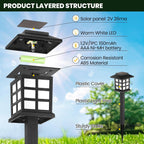 Gigalumi Solar Lights Outdoor Waterproof 12 Pack, Led Garden Decor | Warm White Led Solar Garden Lights Outdoor Decor, 8 Hours Of Landscape Lighting For Garden, House Decor
