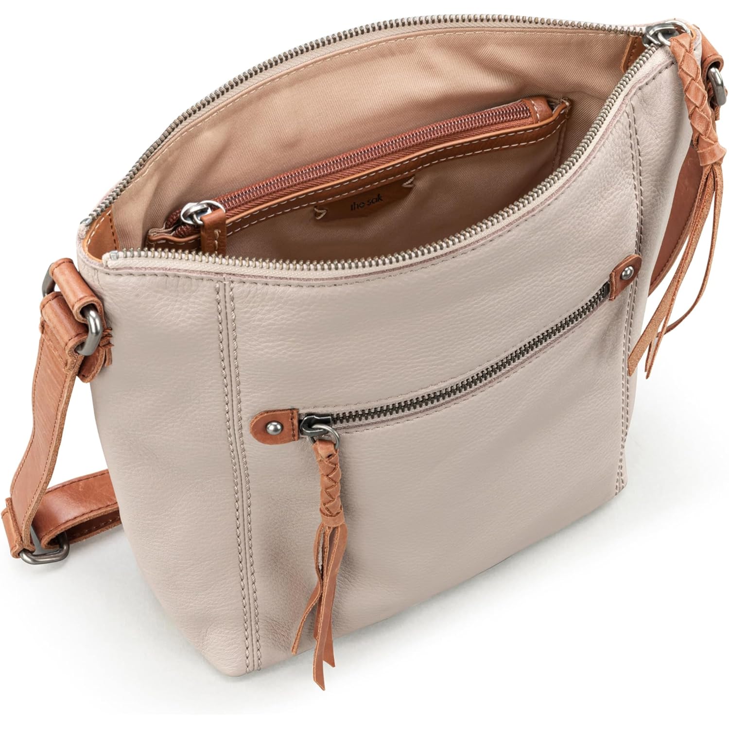 The Sak Ashland Crossbody Purse - Women's Leather Handbag For Everyday & Travel - Cross Body With Adjustable Shoulder Strap