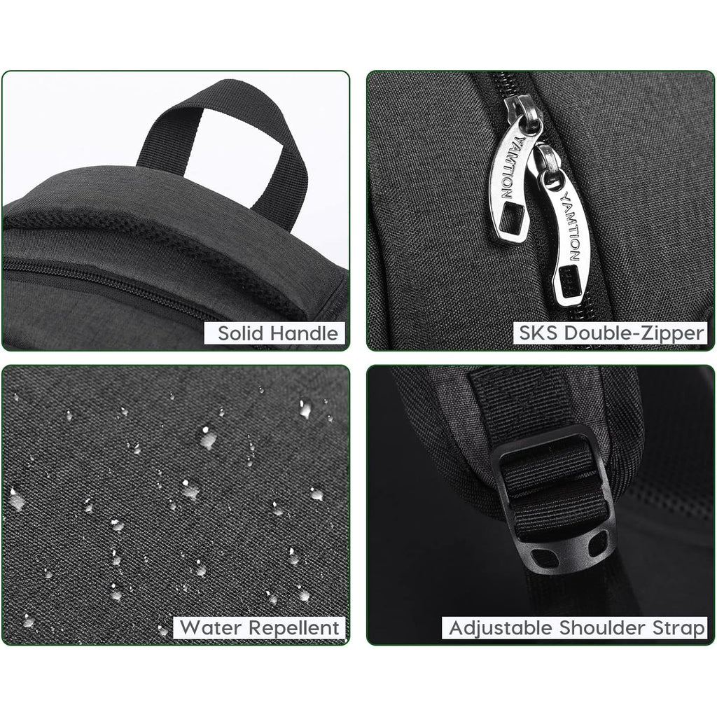 Yamtion Backpack For Men And Women,School Backpack For Teenager,15.6 Inch Laptop Bookbag With Usb Charging Port For Business Work College Travel Trip