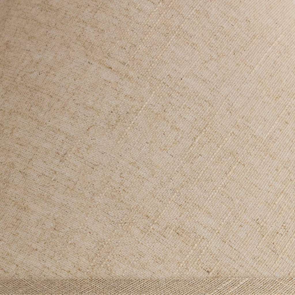 6" Top X 17" Bottom X 11 1/2" High X 11 1/2" Slant Lamp Shade (Pre-Assembled) Replacement Large Beige Brown Empire Round Rustic Farmhouse Western Fine Burlap Fabric Spider Harp Finial