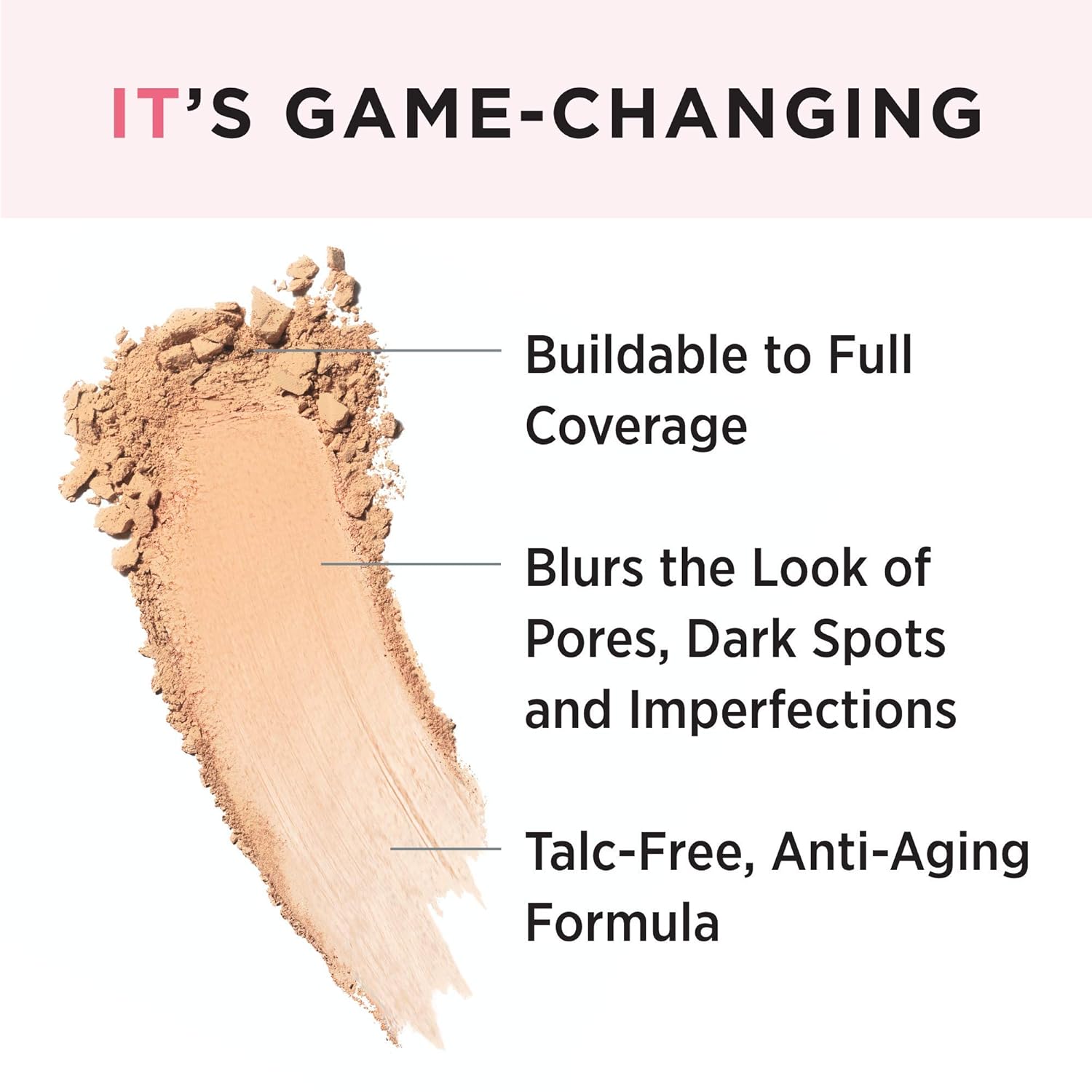 IT Cosmetics CC+ Airbrush Perfecting Powder Foundation - Sheer to Full Coverage Pressed Powder, Blurring Pores & Dark Spots, Anti-Aging Face Makeup, Hydrolyzed Collagen & Niacinamide - 0.33 oz