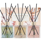 Reed Diffuser Set Of 3-3 Pack/ 3.04 Fl.Oz Diffuser With 24 Sticks Cashmere Vanilla/Sandalwood Rose/Clean Linen Reed Diffuser For Home Bathroom Office Decor