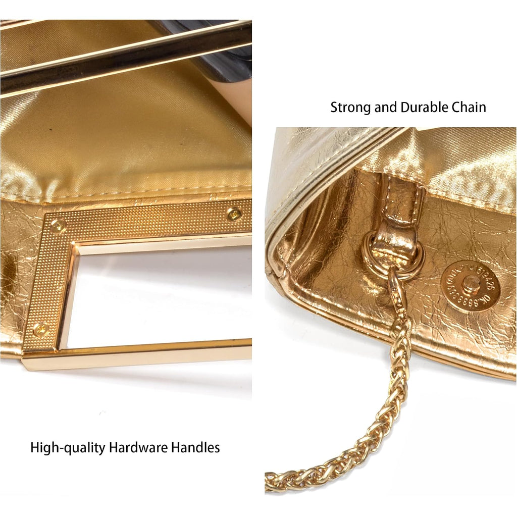 Evening Clutch Bag Bright Color Pu Leather Formal Handbag Suitable For Wedding Prom Black Tie Events