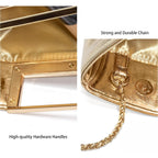 Evening Clutch Bag Bright Color Pu Leather Formal Handbag Suitable For Wedding Prom Black Tie Events