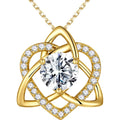 MOOSEA Mothers Day Gifts for Wife,1-3CT Trinity Celtic Knot Moissanite Necklace 925 Sterling Silver with Rhodium Plating Anniversary Birthday Gift for Women Mom Her Eternity Jewelry Mothers Day Gifts