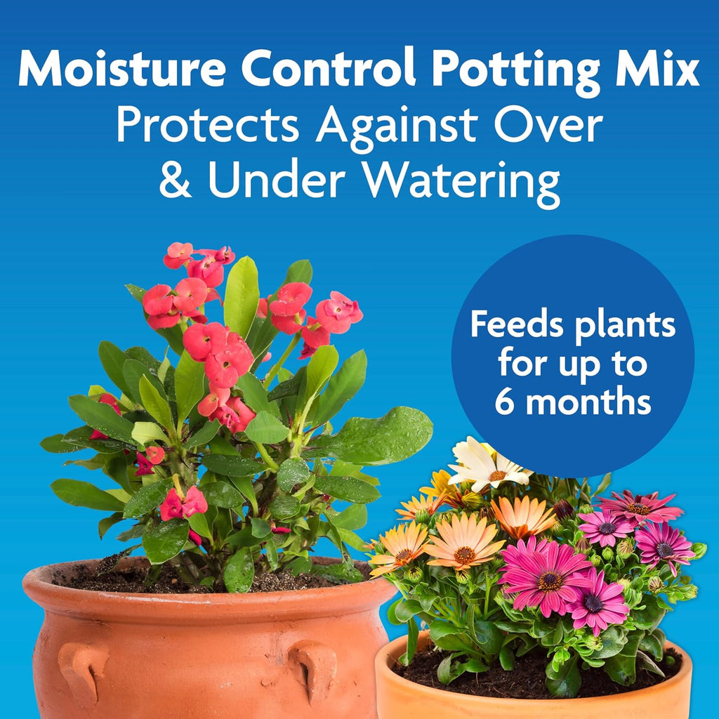 Miracle-Gro Moisture Control Potting Mix, 8 Qt. (2-Pack) | Plant Soil For Container Plants, Protects Against Over- And Under-Watering