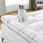 Whatsbedding 3 Inch Memory Foam Mattress Topper (Queen, 60X80), 1700 Gsm