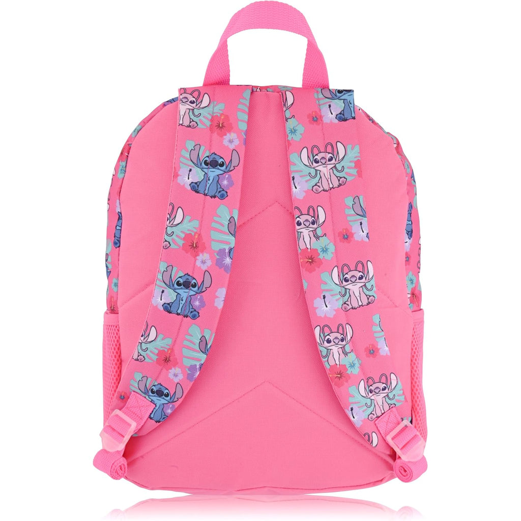 Disney Lilo And Stitch Backpack With Lunch Box For Girls With Glitter | Sequined Insulated Lunch Bag Lunch Box For Girls, Boys, Toddlers | Stitch Pink Backpack For School And Reusable Lunchbox