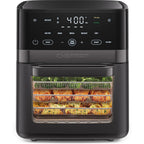 Chefman Air Fryer 6-In-1, Xl 14-Quart Multifunctional Airfryer With Touchscreen Controls, Rotisserie, Food Dehydrator, Convection Oven, Bake, Broil, And Reheat Functions, Windowed Door – Black