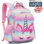 Backpack For Girls, Kids Backpacks Preschool Kindergarten Bookbag Cute Lightweight With Chest Strap And Lunchbox (Unicorn)