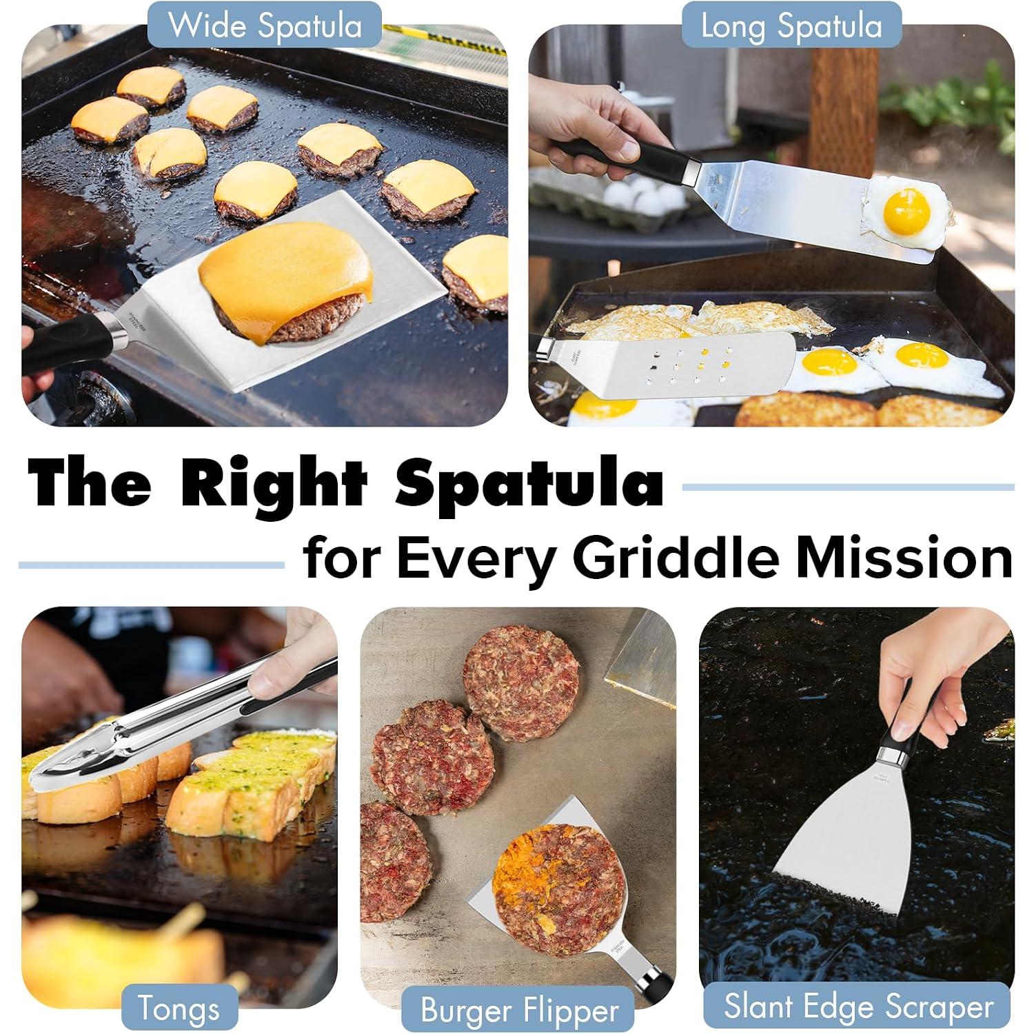 31Pcs Griddle Accessories Kit For Blackstone, Flat Top Hibachi Grill Spatula Set With 2 Melting Domes, Burger Press, Patty Maker And Apron, Professional Teppanyaki Tools Gifts For Outdoor Bbq