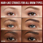 Eyebrow Pencil For Women, 2-In-1 Microblading Eyebrow Pen With 4D Square & Ultra-Fine Tips, Waterproof Long-Lasting Brow Pencil, Hair-Like Strokes For Natural Fuller Brows With Brow Brush, Brown