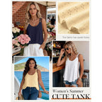Womens Cute Tank Tops Sleeveless Spaghetti Strap Scoop Neck Loose Casual 2026 Spring Summer Beach Vacation Flowy Shirts