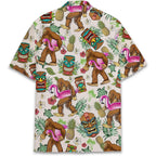 Tropical Bigfoot Hawaiian Shirts For Men Women, Sasquatch Summer Beach Button Down Short Sleeve