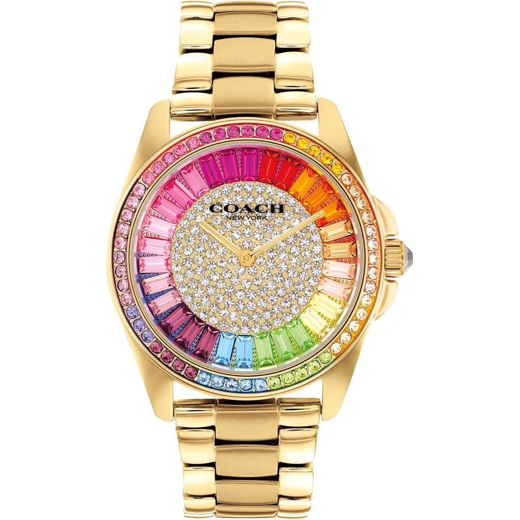 Coach Greyson Women'S Watch - 3H Dial With Signature C Link Bracelet And Crystal Bezel - Water Resistant 3 Atm/30 Meters - Premium Fashion Timepiece For Everyday Style - 36Mm