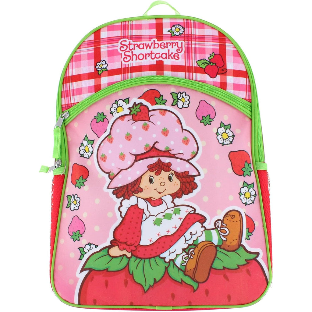 Fast Forward Strawberry Shortcake 16" Backpack Bottom Half Moon With 1 Front Pocket