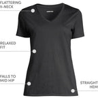 Lands' End Women's Relaxed American-Grown Supima Cotton V-Neck T-Shirt