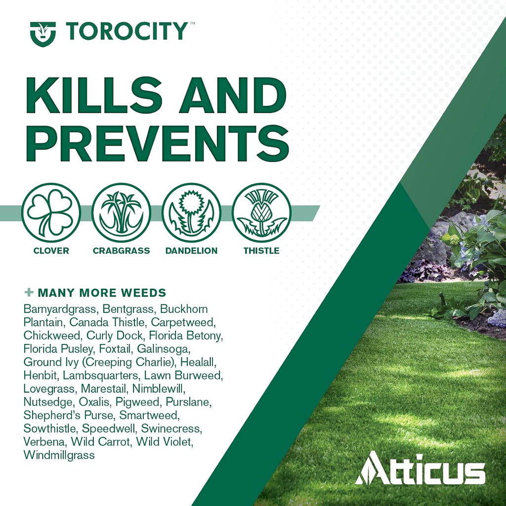 Atticus Torocity Mesotrione Herbicide (8Oz) - (Compare To Tenacity) | Post-Emergent Weed Killer Concentrate For Lawns, Crabgrass Killer, Clover, Foxtail Killer, Dandelion, Nutsedge And More