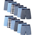 Mens Boxer Shorts Inverted Waistband 100% Cotton Men'S Classic Fit Woven Boxers Underwear Pack