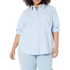 Amazon Essentials Women'S Long Sleeve Button Down Stretch Oxford Shirt (Available In Plus Size)
