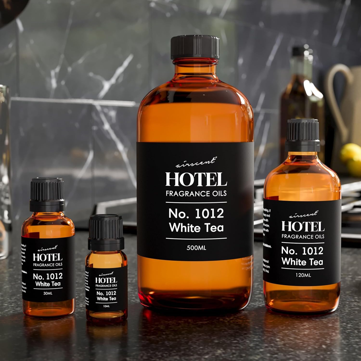Airscent Hotel Diffuser Oil No. 1012 - The White Tea Hotel Scent - 10 Ml | Premium Fragrance Oil For Ultrasonic And Waterless Diffusers And Crafting - 0.34 Fl Oz Dropper Bottle - Hotel Scent Dupe